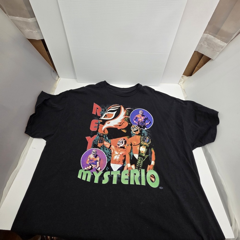 Rey Mysterio WWE Wrestling Graphic T-Shirt Black‎ 3XL